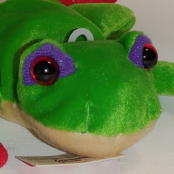 CUTE Mini Tree Frog Plush Bean Bag Plushie 8" long - Picture 5 of 7